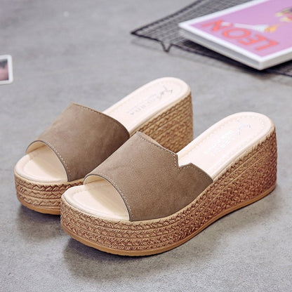 Slip On Comfort Wedge Heel Sandals