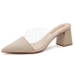 Square Heel Slippers, Pointy Toe Summer Shoes ( on Clearance )