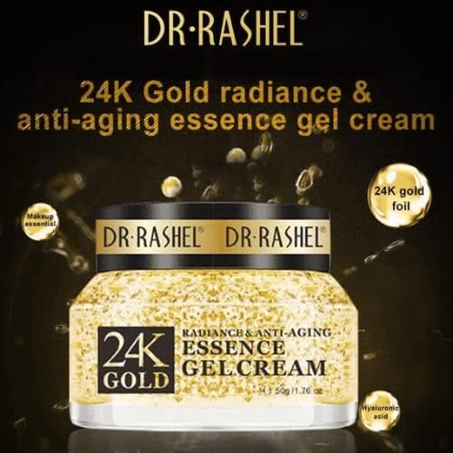 Dr Rashel 24K Gold Radiance and Anti-Aging Anti-Wrinkle Essence Gel Cream for Wrinkles 50G
