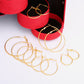 6 pairs of large and small hoop earrings set