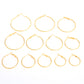 6 pairs of large and small hoop earrings set