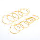 6 pairs of large and small hoop earrings set