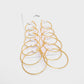 6 pairs of large and small hoop earrings set