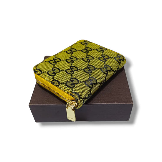 Short Zipper Wallet Canvas GG for Women