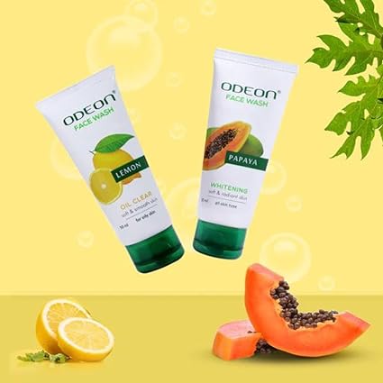 ODEON Lemon Face Wash+ Papaya Face Wash (Combo 50ml each)