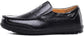 Mens Black Casual Leather Fashion Slip-on Loafers