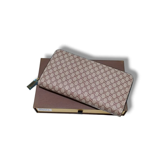 Long Zipper Leather Wallet for Women