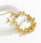 Exaggerated na Malaking Golden Ball Beaded Necklace