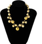 Exaggerated na Malaking Golden Ball Beaded Necklace