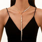 Two Tone Flat Snake Long Chain Choker Necklace For Women