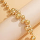 Exaggerated na Malaking Golden Ball Beaded Necklace