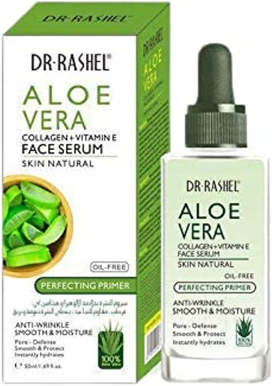 Dr Rashel Aloe Vera Collagen + Vitamin E Face Serum | Anti - Wrinkle, Instantly Smooth Hydrates & Moisture Skin, Size 50 ml