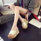 Summer Wedge Slippers for Women, off-White