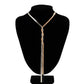 Two Tone Flat Snake Long Chain Choker Necklace For Women