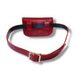 V Leather Belt Sling Small Bag Maroon color ( on Clearance )