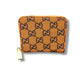 Short Zipper Wallet Canvas GG for Women