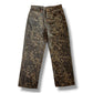 Unisex Leopard Print Wide-Leg Denim Pants