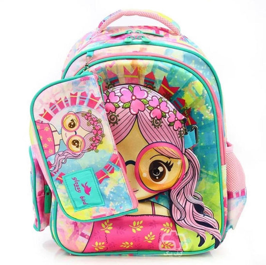 Glossy Bird Girl Backpack Set