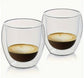 2pcs, Glass Coffee Mugs, 250ml Double-Walled