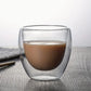 2pcs, Glass Coffee Mugs, 250ml Double-Walled