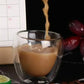 2pcs, Glass Coffee Mugs, 250ml Double-Walled