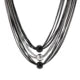 Two Tone Exaggerated Multi-layer Chain Necklace Stackable Punk Style Neck Jewelry