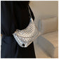 Woven Totes Hobos Shoulder Crossbody Bag Silver