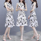 Ice Silk Dress Elegant Waist-fitted Slimming,