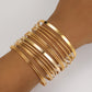 14 pcs Boho Chic Golden-Tone Multi-Layer Bangle Set