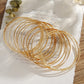 14 pcs Boho Chic Golden-Tone Multi-Layer Bangle Set