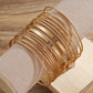 14 pcs Boho Chic Golden-Tone Multi-Layer Bangle Set