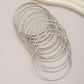 14 pcs Boho Chic Silver-Tone Multi-Layer Bangle Set