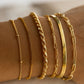 Multi Layers Hand Chain Bracelet Set of 6Pcs Golden Color