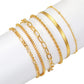 Multi Layers Hand Chain Bracelet Set of 6Pcs Golden Color