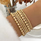 Fashionable and Simple Beaded Elastic Bracelet 7 pieces Set