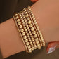 Fashionable and Simple Beaded Elastic Bracelet 7 pieces Set