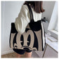 Disney Mickey Mouse Canvas Tote Bag with Zipper Closure for Women