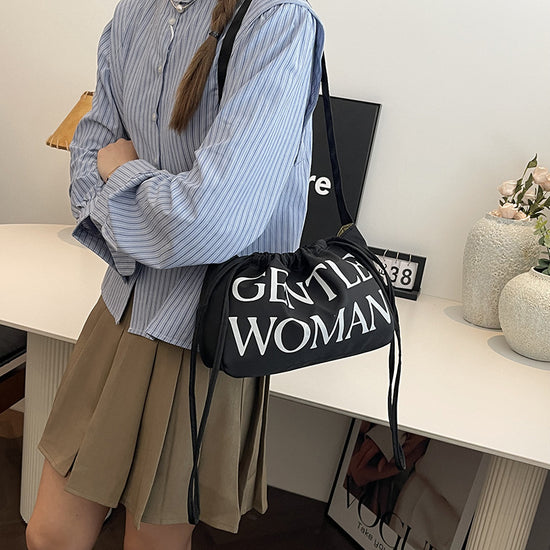 Black GW Bucket Bag Trendy Fashion