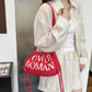 Red GW Bucket Bag Trendy Fashion