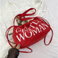 Red GW Bucket Bag Trendy Fashion