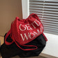 Red GW Bucket Bag Trendy Fashion