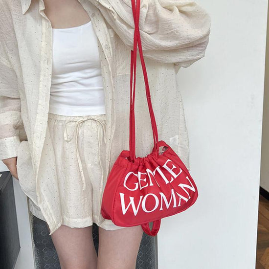 Red GW Bucket Bag Trendy Fashion