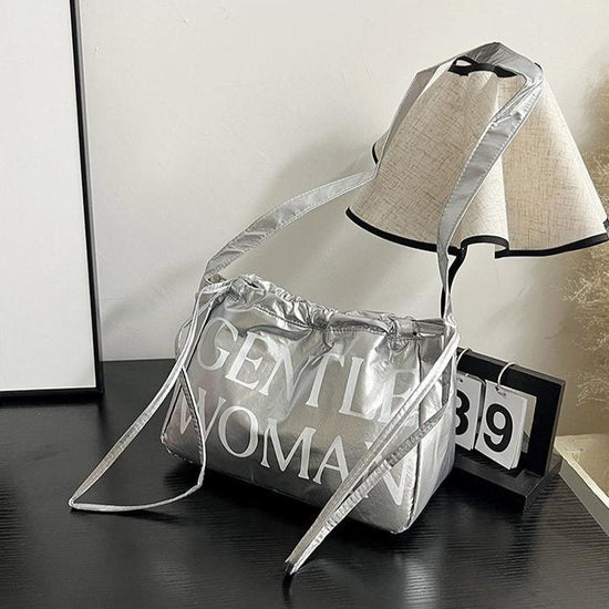 Silver GW Bucket Bag Trendy Fashion