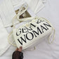 White Large Capacity Bucket Bag Trendy Fashion