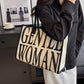 GW Canvas Tote Bag with Zipper Closure for Women