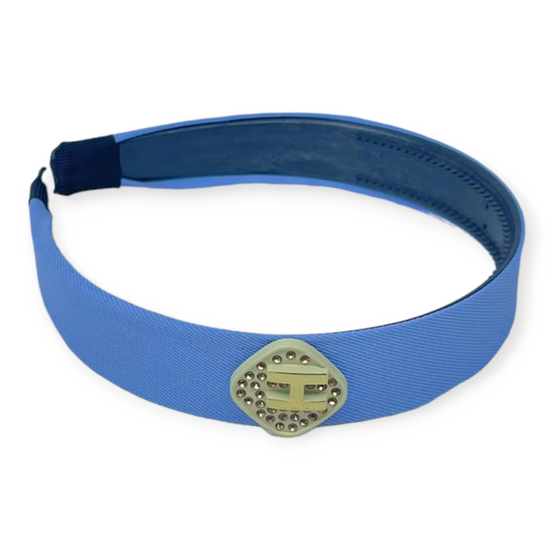 Zircon H Blue Color Headband, Knotted Headband