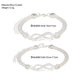 2pcs Infinity Chain Bracelet and anklet set