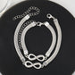 2pcs Infinity Chain Bracelet and anklet set