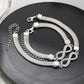 2pcs Infinity Chain Bracelet and anklet set