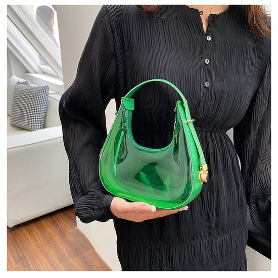 Trendy Transparent Crescent Bag